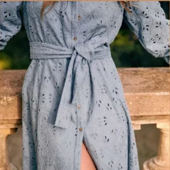 Sezane Blue Maxi Dress - Picture 3 of 8